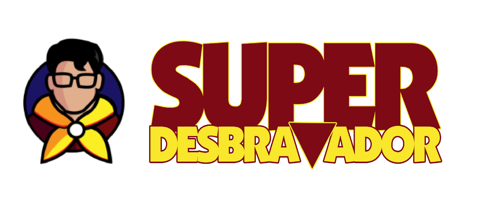 logo com escrita e imagem super desbravador